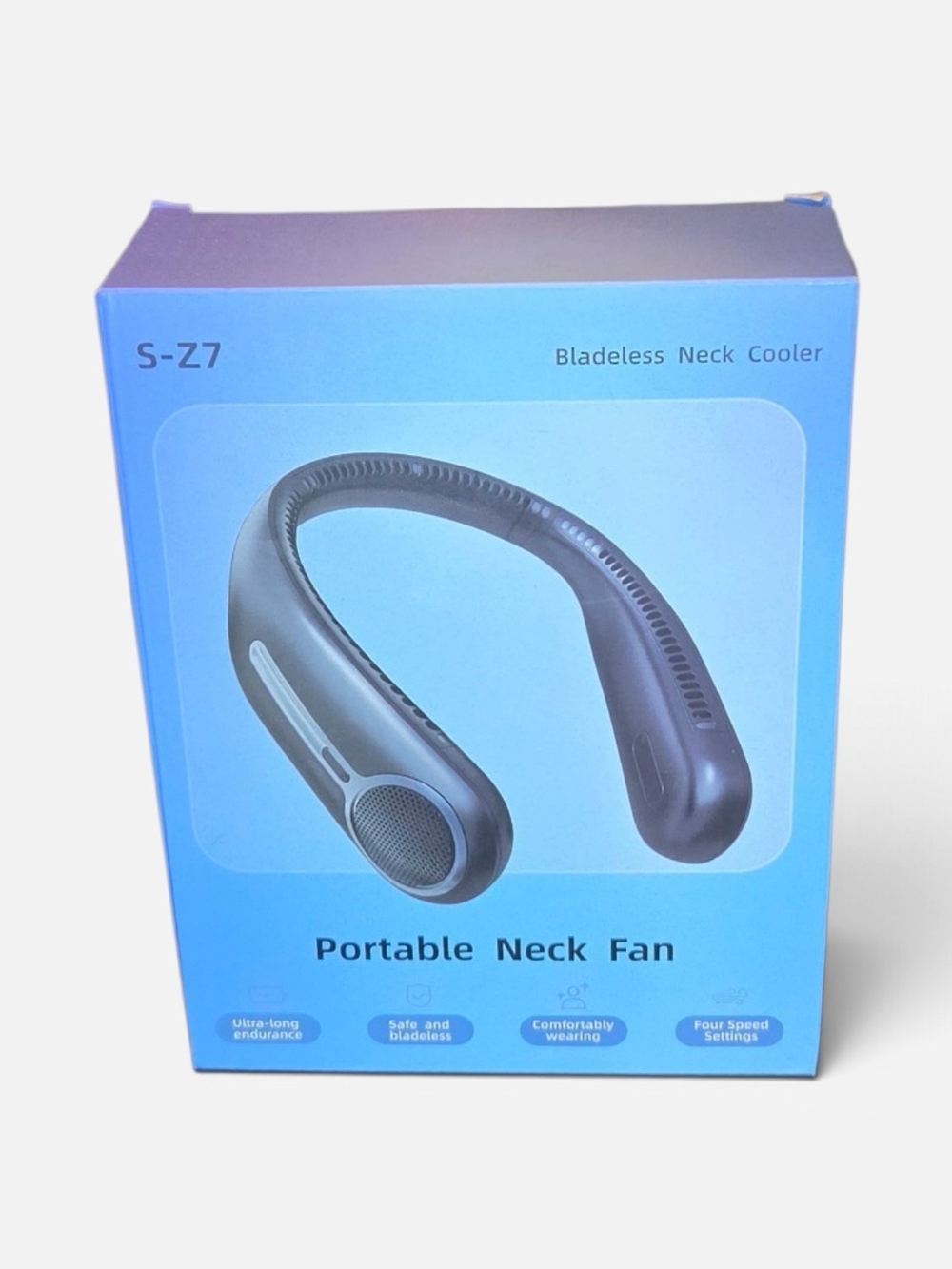 Bladeless Neck Cooler Portable Neck Fan - Black